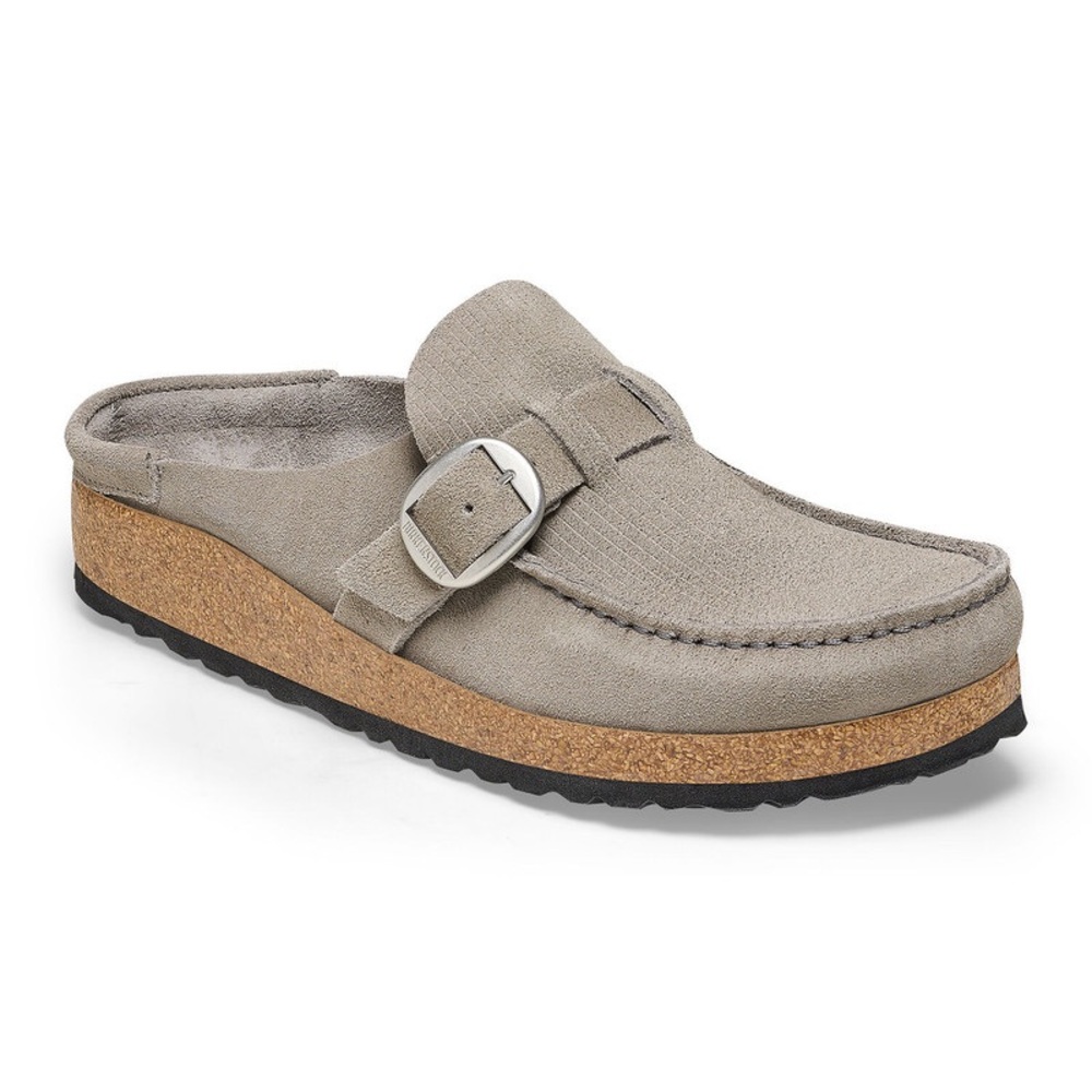 Birkenstock | Buckley Suede Corduroy Clog Womens Size 38 US 7 Gray - Picture 2 of 13